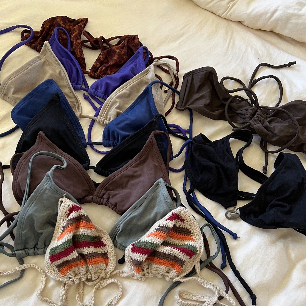 Bundle of 10 bikini tops